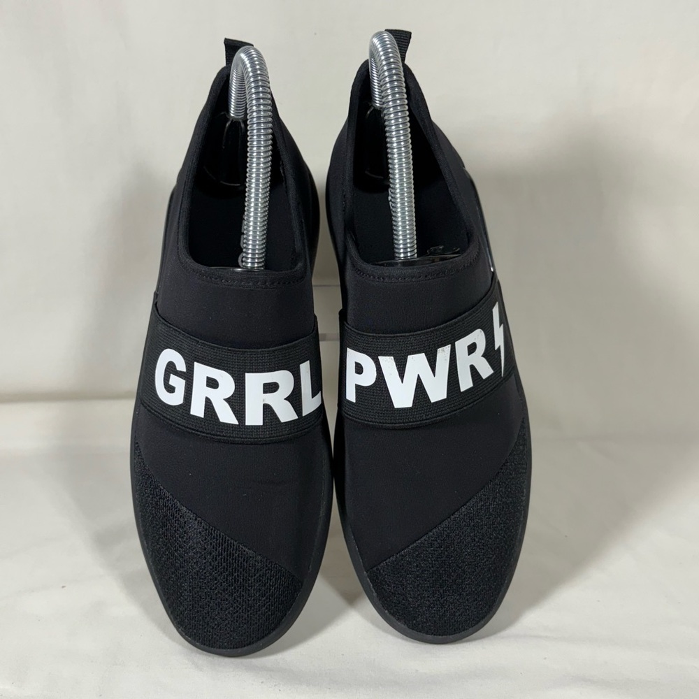 Aldo GRRL PWR Black/White Slip On Sneakers Size 6